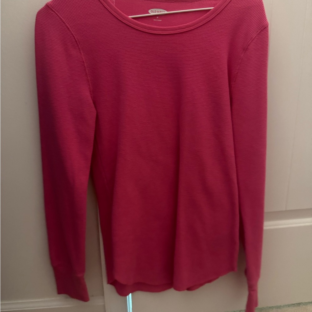 Old Navy Women's Vibrant Pink Long Sleeve Tee